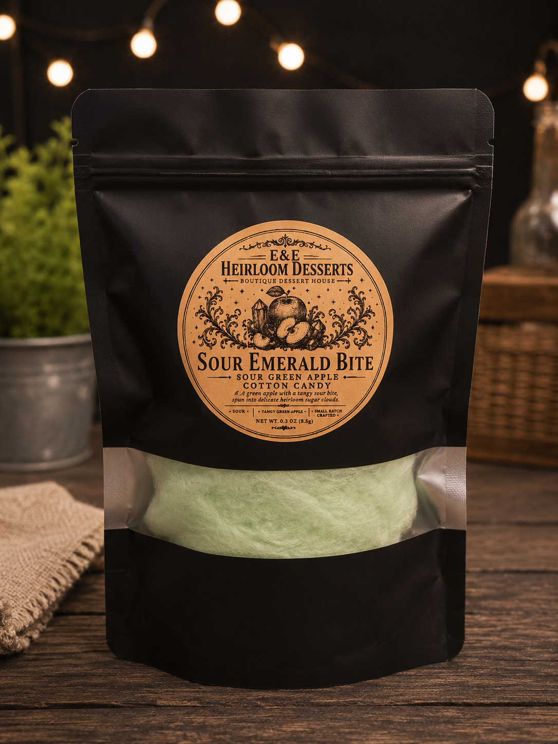 Sour Emerald Bite Cotton Candy