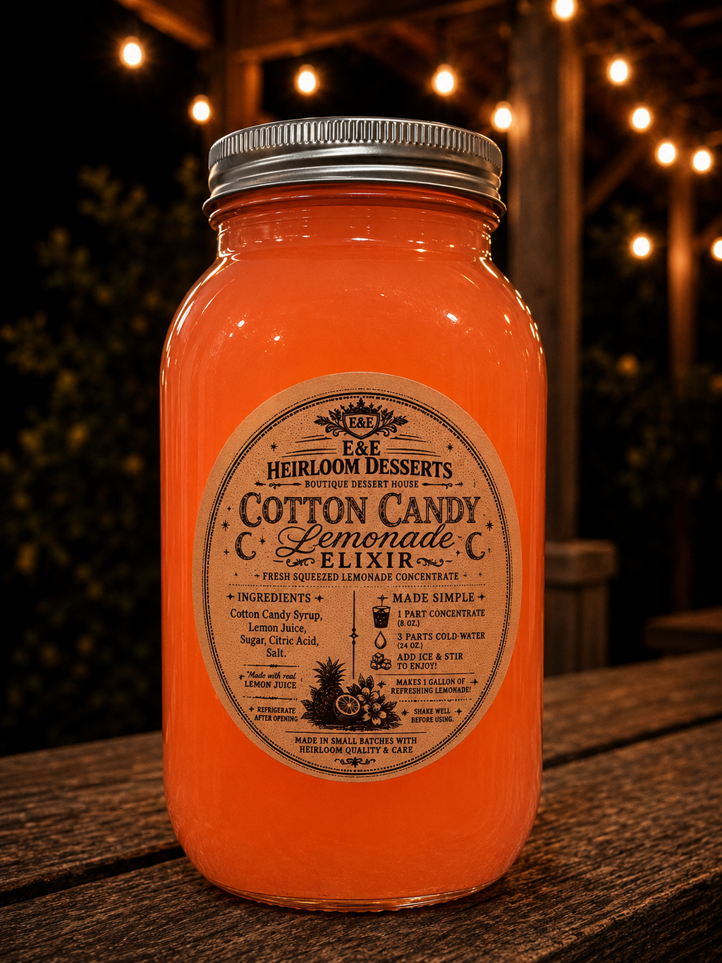 Cotton Candy Lemonade Elixir | Fresh-Squeezed Lemonade Concentrate (32 oz)