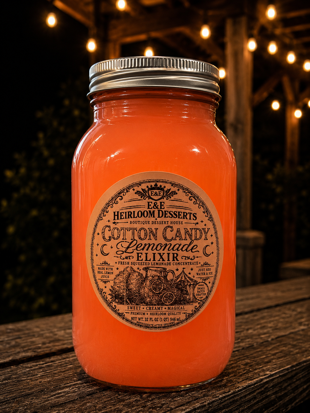 Cotton Candy Lemonade Elixir | Fresh-Squeezed Lemonade Concentrate (32 oz)