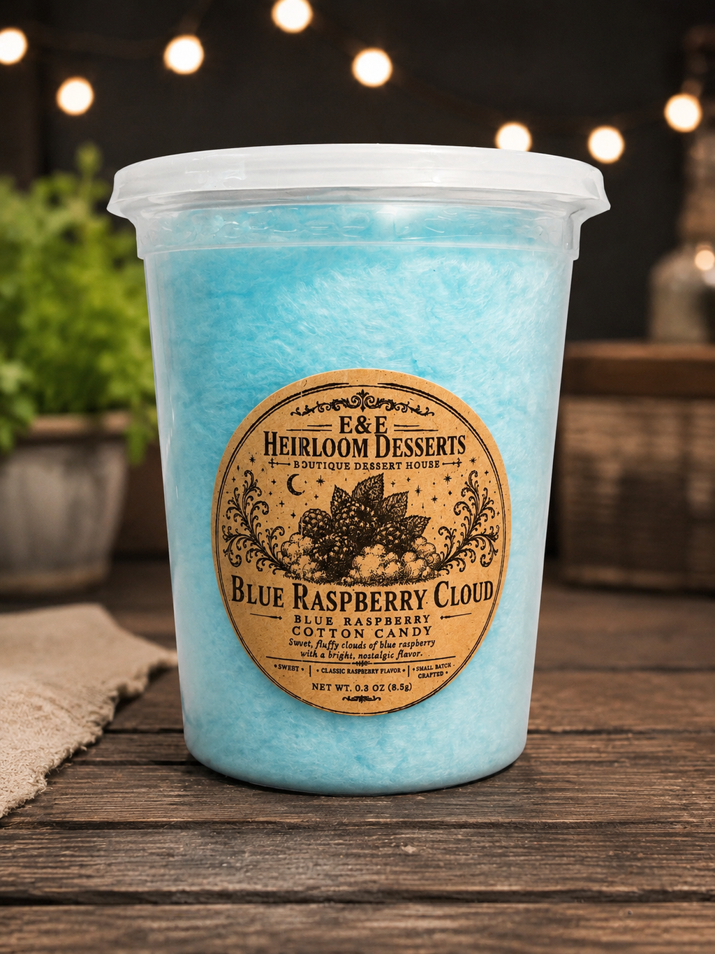 Blue Raspberry Cloud Cotton Candy 32 oz Tub