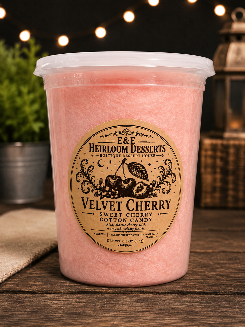 Velvet Cherry Cotton Candy 32 oz Tub