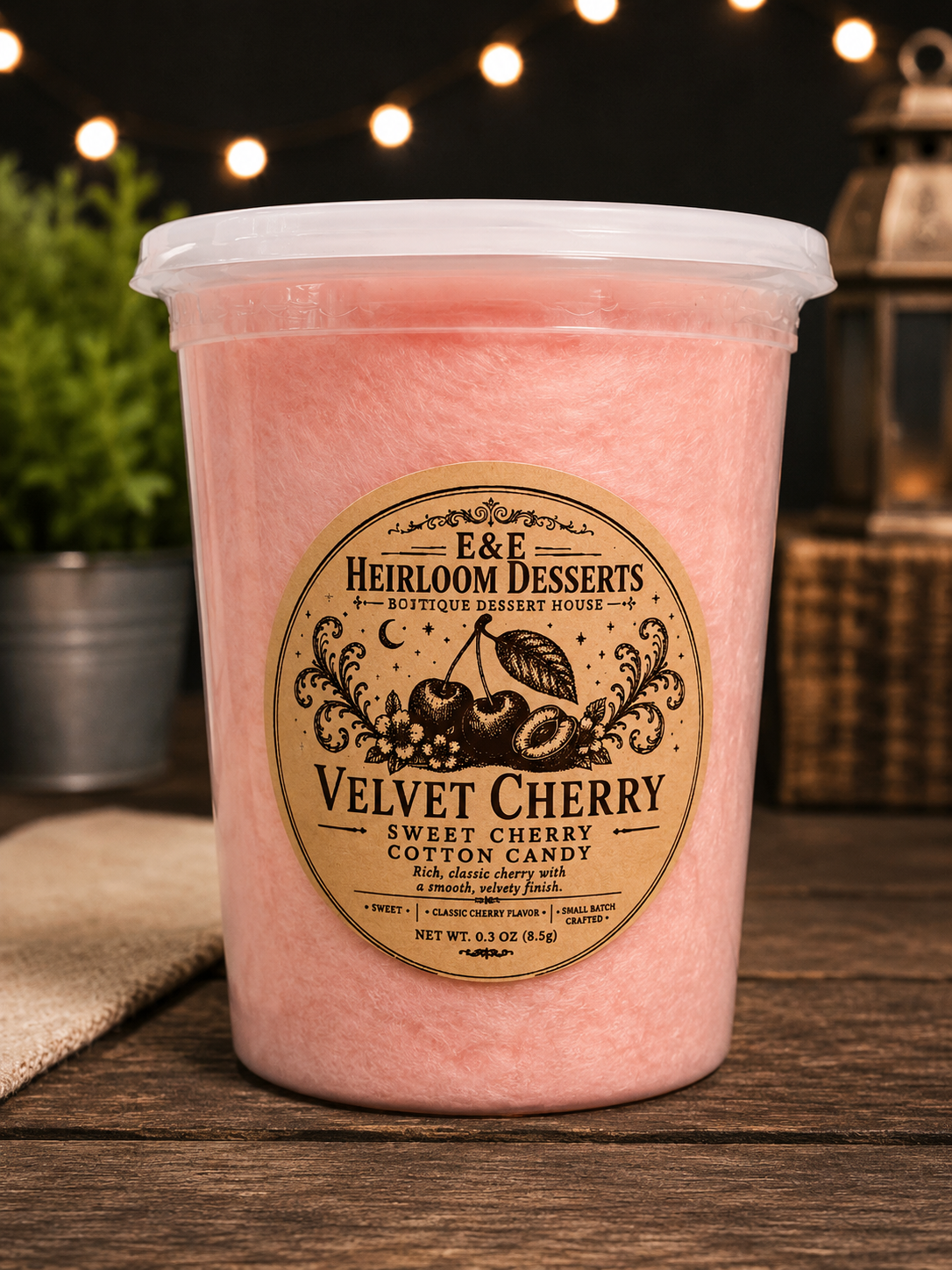 Velvet Cherry Cotton Candy 32 oz Tub