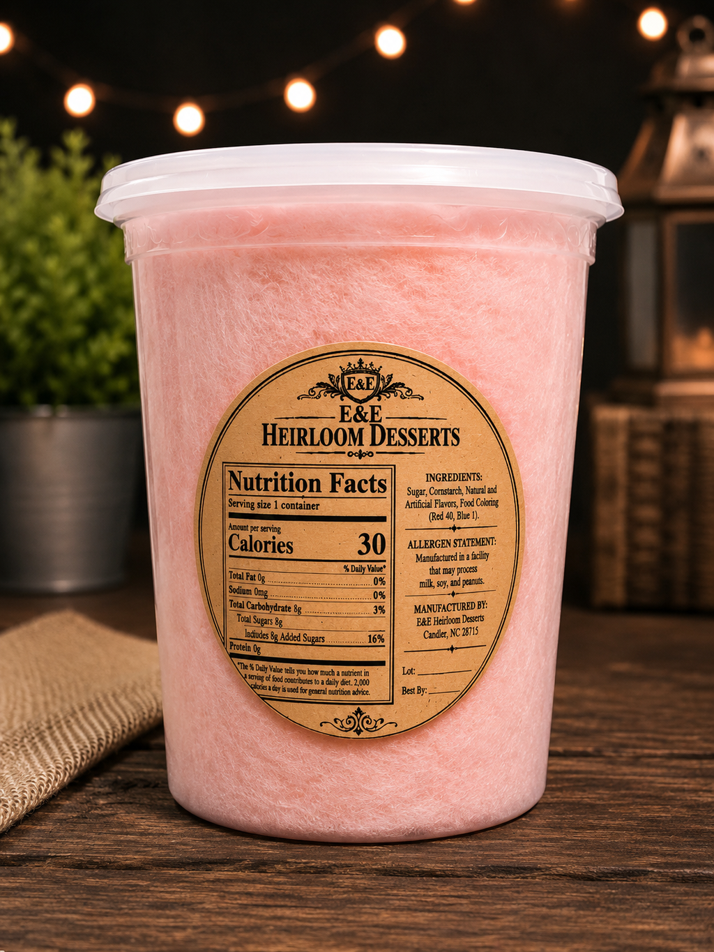 Velvet Cherry Cotton Candy 32 oz Tub