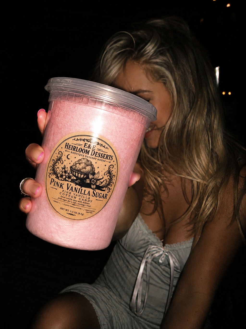 Pink Vanilla Sugar Heirloom Cotton Candy 32 oz Tub