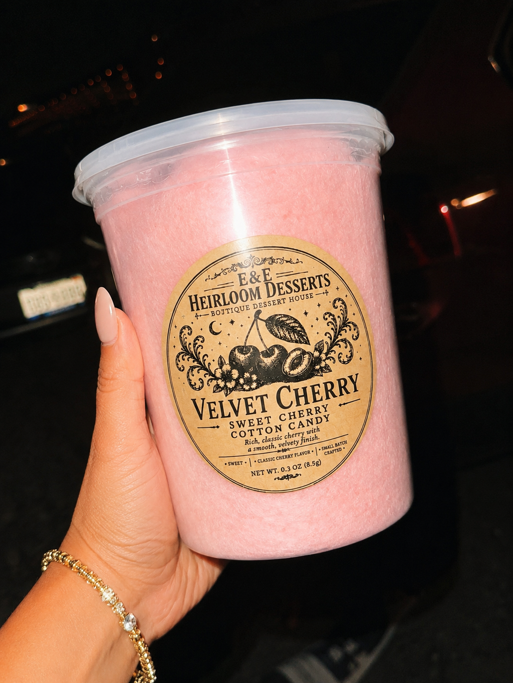 Velvet Cherry Cotton Candy 32 oz Tub