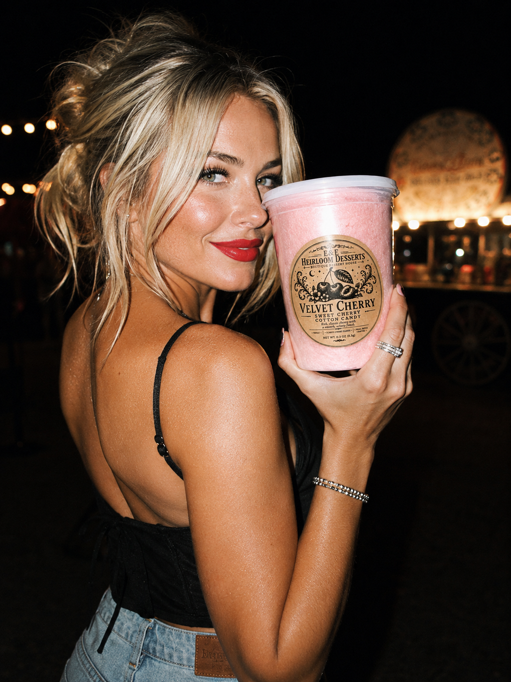 Velvet Cherry Cotton Candy 32 oz Tub